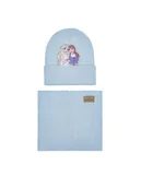 Czapki dla dzieci - Frozen Komplet czapka i komin ACCCS-AW24-244DFR Niebieski - miniaturka - grafika 1