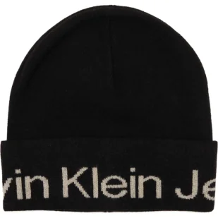 CALVIN KLEIN JEANS Czapka | z dodatkiem wełny i kaszmiru - Czapki damskie - miniaturka - grafika 1