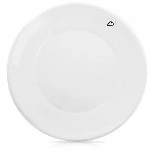 Spodek / talerzyk mały ceramiczny biały serduszka 12 cm kod: O-128476 - Talerze - miniaturka - grafika 1