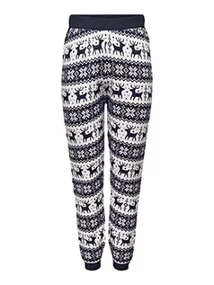 Legginsy - ONLY Onlxmas Comfy Snowflake Pant KNT legginsy damskie, Night Sky/Pattern:w. Cloud Dancer, M - grafika 1