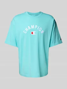 T-shirt o kroju relaxed fit z wyhaftowanym logo - Koszulki męskie - miniaturka - grafika 1
