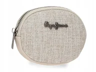 Portfele - PEPE JEANS PORTFEL DAMSKI BEŻOWY MAŁY AWF - miniaturka - grafika 1