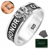 Sygnety - OBRĄCZKA MĘSKA PATRIOTYCZNA BÓG HONOR OJCZYZNA SREBRO PRÓBA 925 ROZMIAR 28 - Golden Haus - miniaturka - grafika 1