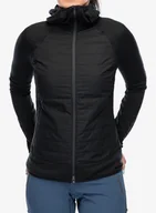 Kurtki damskie - Kurtka hybrydowa damska Icebreaker Merino Quantum Hybrid LS Zip Hoodie - black - miniaturka - grafika 1
