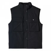 Kamizelki damskie - Damski bezrękawnik puchowy Guess Aurlie SL Puffer Overshirt - czarny - miniaturka - grafika 1