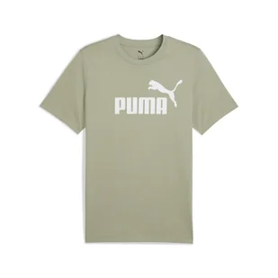 Męska koszulka ESS z logo No. 1 PUMA Lux Army Green - Koszulki sportowe męskie - miniaturka - grafika 1