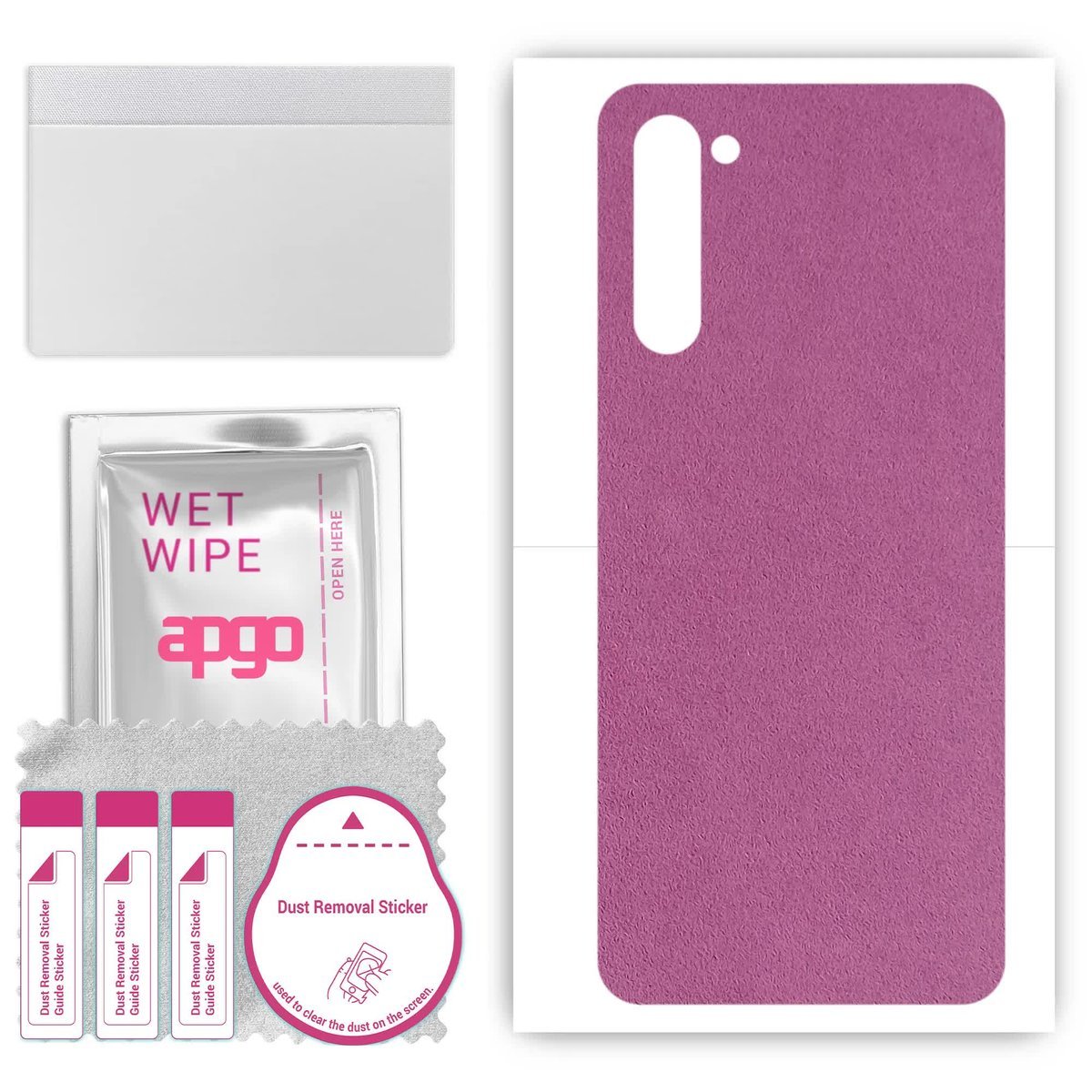 Folia naklejka skórka strukturalna na TYŁ Zamsz do Oppo Find X2 Lite - Zamsz Fioletowy - apgo SKINS