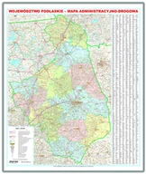 Mały naukowiec - EkoGraf, Województwo podlaskie mapa ścienna na podkładzie w drewnianej ramie, 1:200 000 - miniaturka - grafika 1