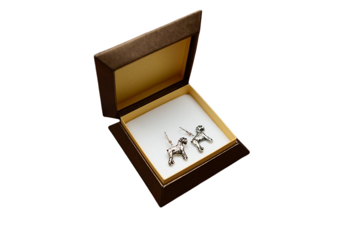 Sznaucer, Schnauzer - wiszące kolczyki z psami, urocza biżuteria dla psiej mamy, prezent dla dziewczynki marki Art-Dog