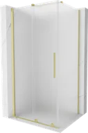 Kabiny prysznicowe - Mexen Velar kabina prysznicowa rozsuwana 130x80 cm, szron, złota szczotkowana - 871-130-080-31-55 - miniaturka - grafika 1
