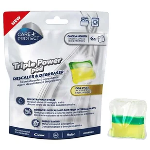 Kapsułki do czyszczenia zmywarek i pralek CARE+PROTECT Triple Power Pod CPPPODWMDW 6 szt. - Akcesoria i części do zmywarek - miniaturka - grafika 1