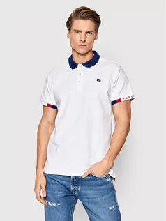 Koszulki męskie - Pepe Jeans Polo Felix PM541833 Biały Regular Fit - grafika 1