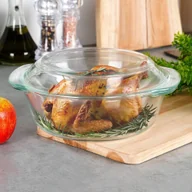 Naczynia żaroodporne - Naczynie żaroodporne z pokrywką szklane do zapiekania 2L + 750ml VILDE 259602 - miniaturka - grafika 1