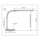 Lampy stojące - Lampa stołowa LED MAULpirro, biała, ściemniana - miniaturka - grafika 1