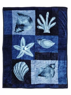 Koc Elway 160x210 owoce oceanu niebieskie - Koce - miniaturka - grafika 1