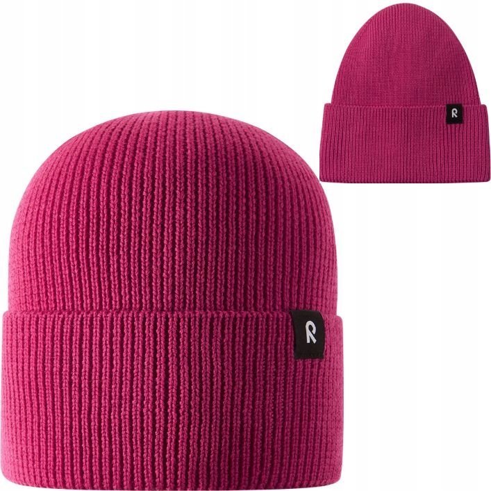 Czapka zimowa dziecięca Reima Reissari wełna merino róż jagodowy 52/54 cm