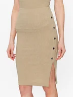Spódnice - Guess Spódnica ołówkowa Edna W3GD99 KBPF0 Beżowy Slim Fit - miniaturka - grafika 1