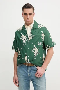 Lacoste koszula męska kolor zielony relaxed z kołnierzykiem klasycznym CH0113 - Koszule męskie - miniaturka - grafika 1