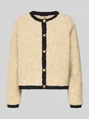 Swetry damskie - Kurtka z dzianiny z listwą guzikową model ‘BESSIE’ - miniaturka - grafika 1