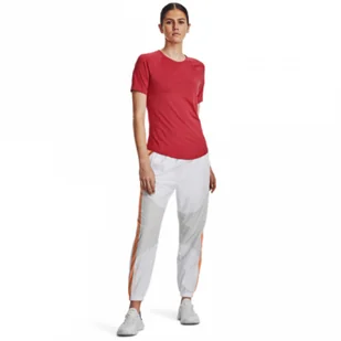 Damskie spodnie treningowe UNDER ARMOUR UA Rush Woven Pant - szare - Spodnie sportowe damskie - miniaturka - grafika 1