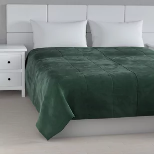 Dekoria Narzuta pikowana w pasy Velvet 260 x 240 cm ciemny zielony szer.260 × dł.240 cm Velvet 1243-704-25 - Narzuty - miniaturka - grafika 1