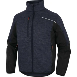 DELTA PLUS NAGOYA2 BLUZA Z SIATKI POLIESTROWEJ SOFTSHELL, Z POLIESTRU (94%) I ELASTANU (6%); GRANATOWO-CZARNY - Odzież robocza - miniaturka - grafika 1