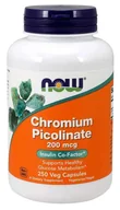 Odchudzanie i oczyszczanie - Now Foods SAVIT FOODS Chromium Picolinate -250 kapsułek - miniaturka - grafika 1