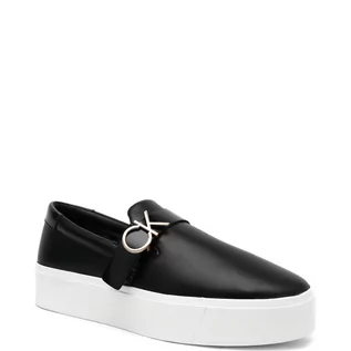 Półbuty damskie - Calvin Klein Skórzane slip on FLATFORM CUP - grafika 1