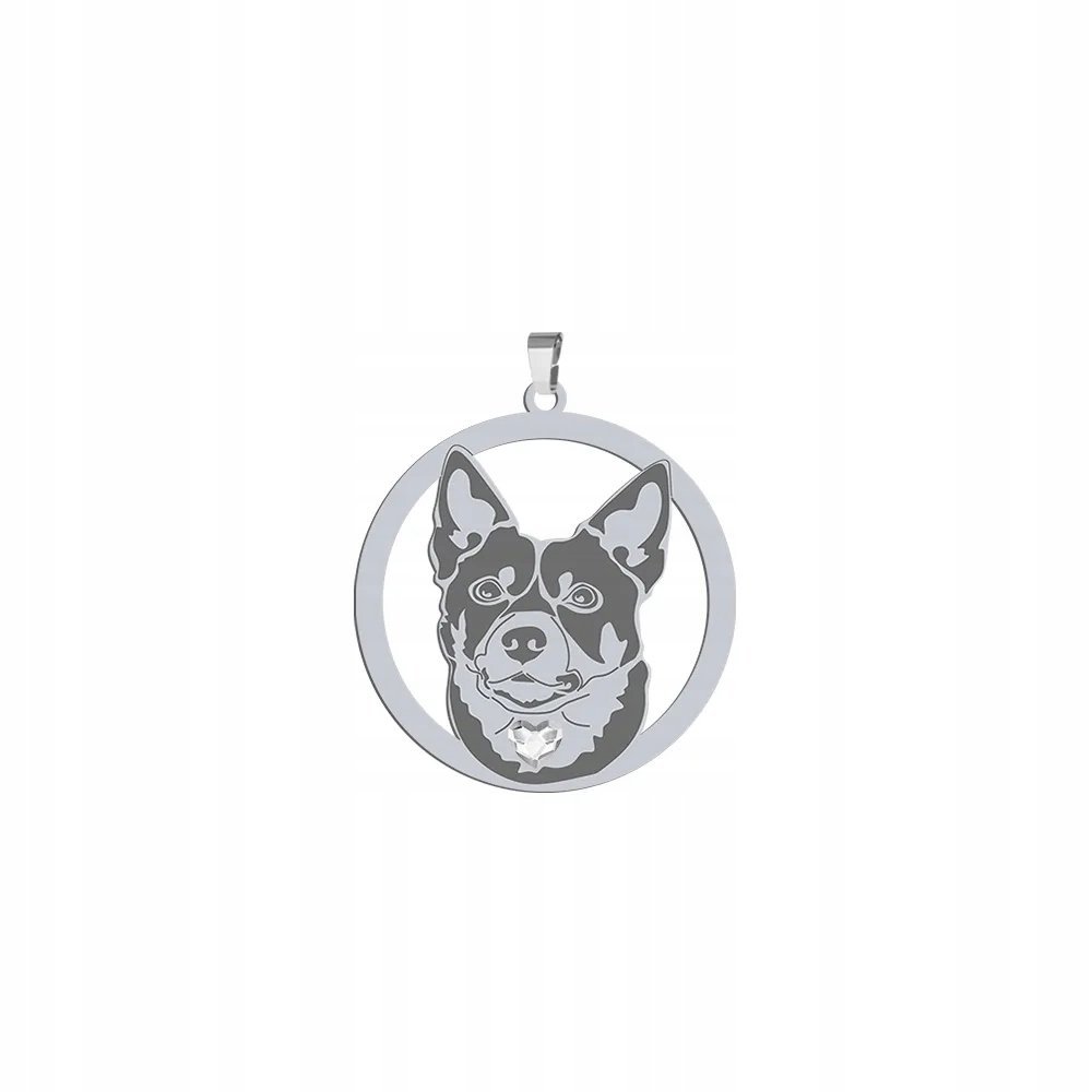 Zawieszka Srebrna z psem Australian Kelpie 925 Prezent Kobieta GRAWER