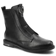 Botki damskie - Czarne Botki Filippo Wygodne Buty Zimowe - miniaturka - grafika 1
