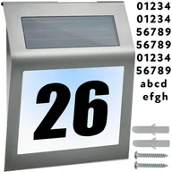 Lampy ogrodowe - Solarny Numer Domu LED Podświetlany nr Podświetlana Lampa Solarna na Dom IZOXIS - miniaturka - grafika 1