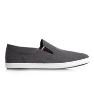 Botki męskie - Buty męskie Tommy Hilfiger Essential Chambray Vulc Buty męskie Tommy Hilfiger Essential Chambray Vulc 45 Czarny - miniaturka - grafika 1
