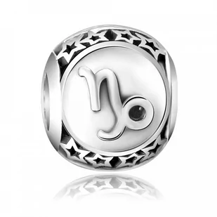Murrano Charms Zawieszka Koralik 925 Zodiak Koziorożec SR-411 - Charmsy - miniaturka - grafika 1