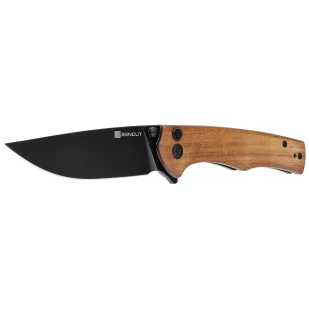 Nóż składany Sencut Crowley Guibourtia Wood, Black Stonewashed D2 (S21012-5) - Noże - miniaturka - grafika 2