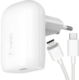 Belkin Ładowarka sieciowa Boost USB-C PD 3.0 PPS MFi 30W + kabel USB-C 1m, biała - Ładowarki do telefonów - miniaturka - grafika 1