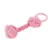 Zabawki dla psów - Dingo Zabawka Dla Psa - Kość Z Rączką Różowa - miniaturka - grafika 1