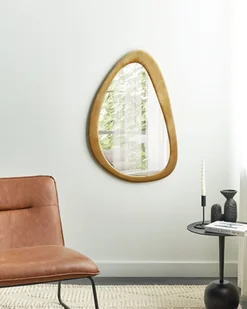 Lustro ścienne welurowe 61 x 91 cm żółte VENAS Lumarko! - Lustra - miniaturka - grafika 3