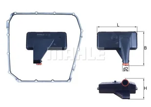 Filtr hydrauliczny, automatyczna skrzynia biegów Mahle HX 185D - Układ napędowy - akcesoria - miniaturka - grafika 1