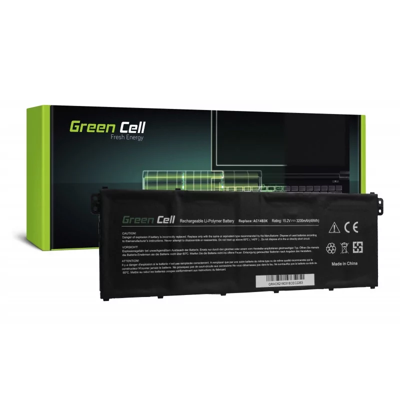 Green Cell Bateria AC14B3K AC14B8K do Acer Aspire 5 A515 A517 E15 ES1-512 ES1-53 (AC62)