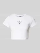 Koszulki i topy damskie - T-shirt krótki z wycięciem model ‘STINE’ - miniaturka - grafika 1