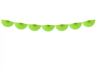Party Deco Girlanda bibułowa Rozety zielone jabłuszko - 300 cm - 1 szt. GRB9-40-102J - Dekoracje sali - miniaturka - grafika 1