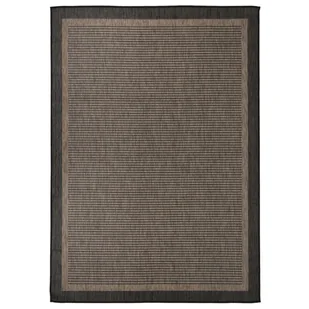 vidaXL Dywan zewnętrzny o płaskim splocie, 140x200 cm, ciemnobrązowy - Dywany zewnętrzne - miniaturka - grafika 1