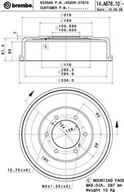 Bębny hamulcowe - BREMBO Bęben hamulcowy BREMBO 14.A676.10 4320637G10 14.A676.10 - miniaturka - grafika 1