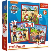 Pozostałe książki - 3 in 1 Puzzle  Paw Patrol - miniaturka - grafika 1
