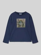 Koszulki dla chłopców - Bluzka z długim rękawem, okrągłym dekoltem i nadrukiem z motywem - miniaturka - grafika 1