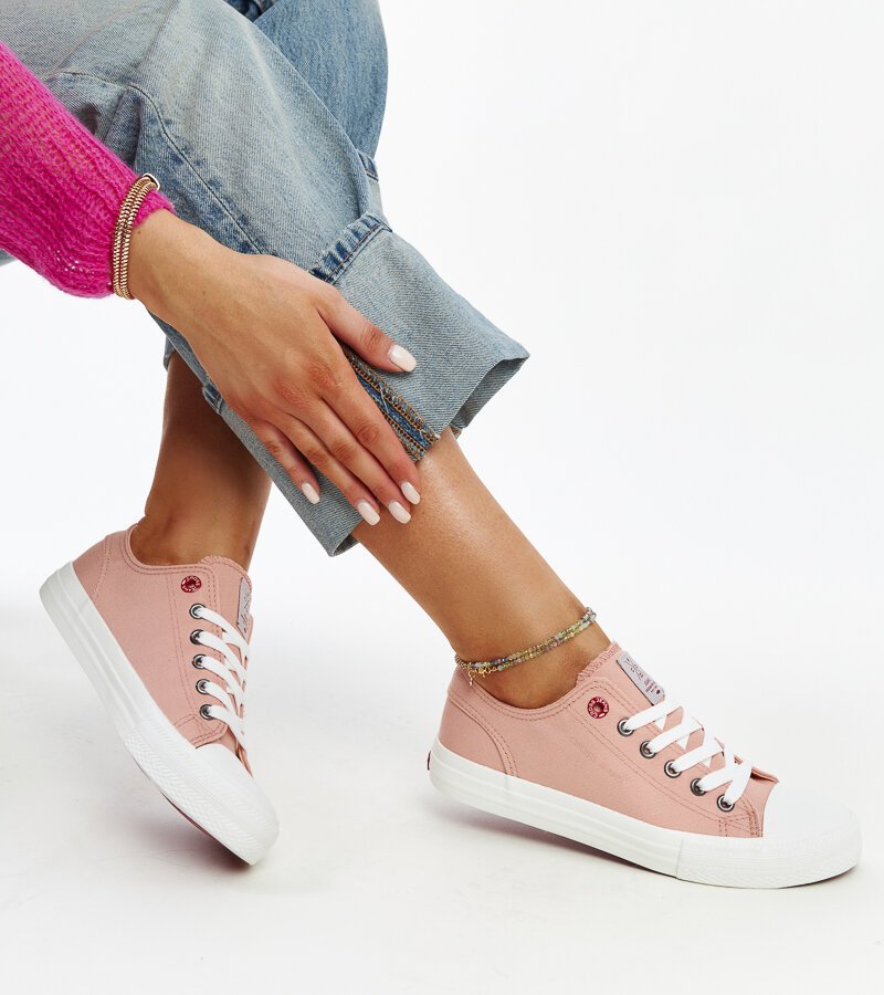 Różowe damskie trampki CROSS JEANS-38