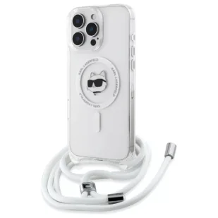 Etui Karl Lagerfeld do iPhone 16 Pro Max 6.9" Magsafe Hardcase Transparent IML Choupette Head & Cord - Etui i futerały do telefonów - miniaturka - grafika 1