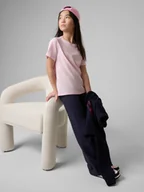 Koszulki dla dziewczynek - 4F T-shirt regular z nadrukiem dziewczęcy - różowy 164 (13-14 lat) - miniaturka - grafika 1