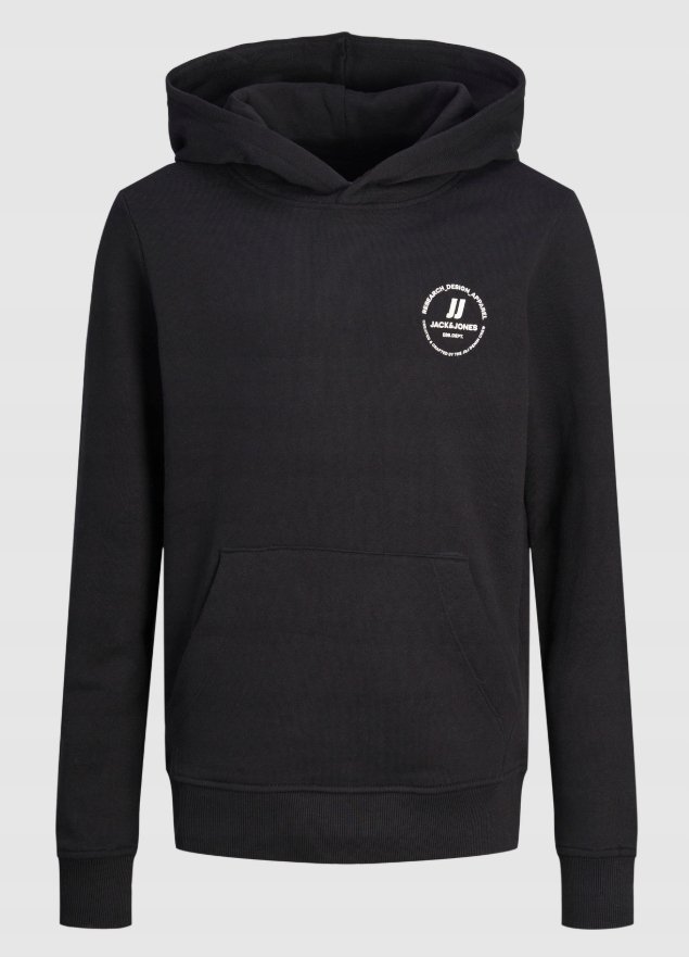 Jack&Jones Bluza Chłopięca Czarna Z Kapturem 110 Jhd