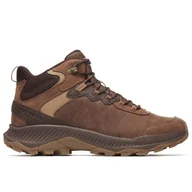 Buty sportowe męskie - Buty męskie Merrell Speed Strike 2 Leather Mid Waterproof J038073 - brązowe - miniaturka - grafika 1
